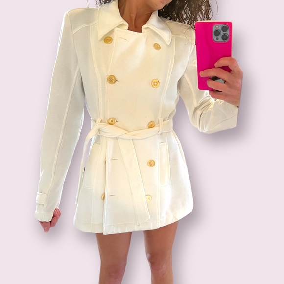 BeBe white Peacoat - Picture 2 of 11